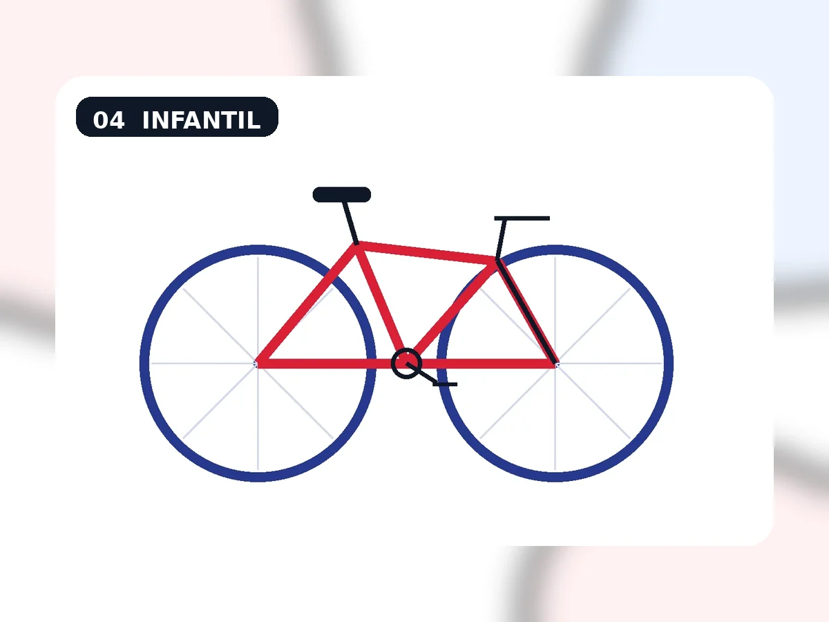 Bicicleta infantil em destaque